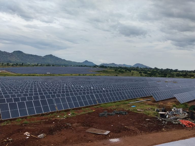Solar PV array at the 25MWp generating plant, West Nile, Uganda